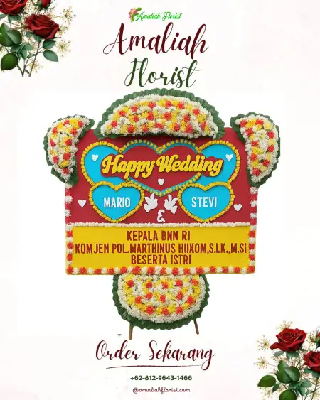 Papan Bunga Pernikahan Karang Agung Ilir